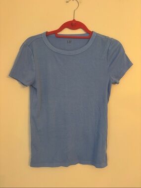 GAP Sky Blue Ribbed Tee NWT